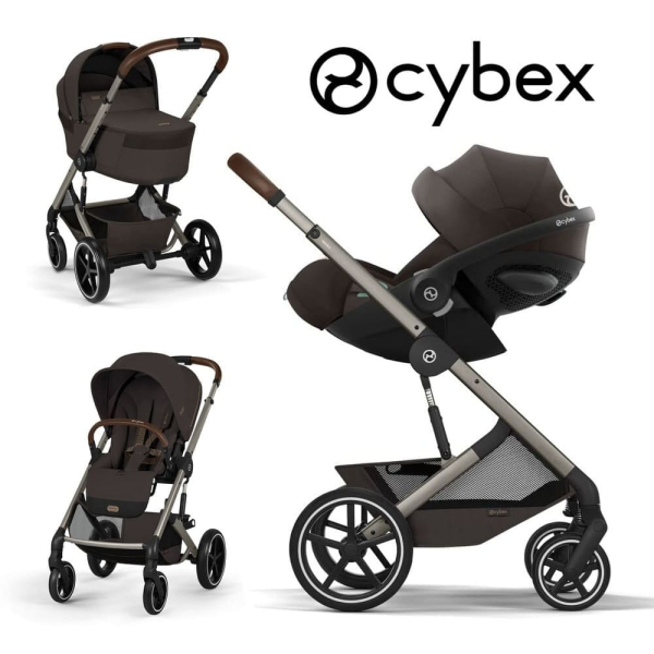 Коляска 3 в 1 Cybex Balios S Lux 2026 цвет Chocolate Brown (складная люлька)