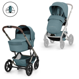 Коляска 2 в 1 Cybex Talos S Lux 2026 Stormy Blue со складной люлькой Talos Fold Cot