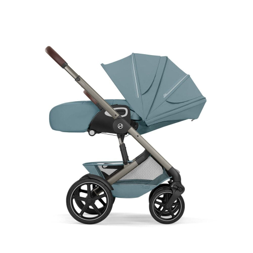 Коляска 2 в 1 Cybex Talos S Lux 2026 Stormy Blue со складной люлькой Talos Fold Cot