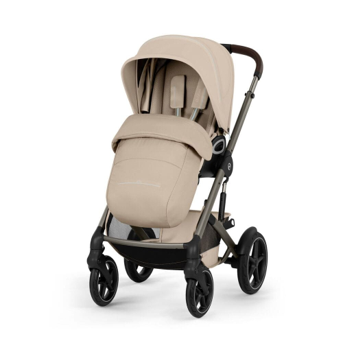 Коляска 2 в 1 Cybex Talos S Lux 2026 Almond Beige со складной люлькой Talos Fold Cot