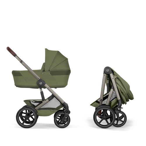 Коляска 2 в 1 Cybex Talos S Lux 2026 Moss Green со складной люлькой Talos Fold