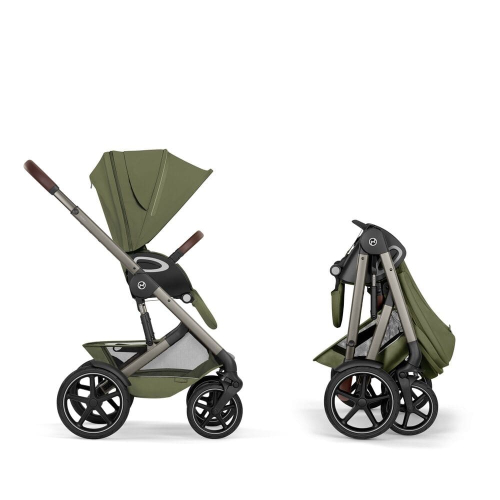 Коляска 2 в 1 Cybex Talos S Lux 2026 Moss Green со складной люлькой Talos Fold