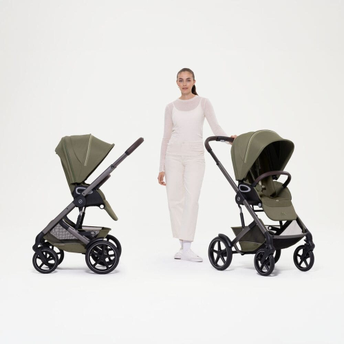 Коляска 2 в 1 Cybex Talos S Lux 2026 Moss Green со складной люлькой Talos Fold