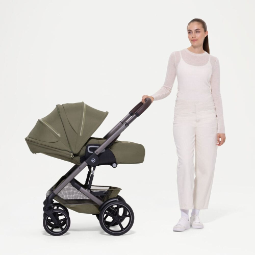 Коляска 2 в 1 Cybex Talos S Lux 2026 Moss Green со складной люлькой Talos Fold