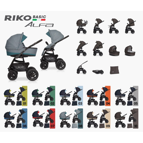 Детская коляска Riko Basic Alfa 3 в 1