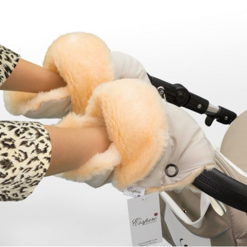 Меховая муфта-рукавички для коляски Esspero Oskar из натуральной шерсти