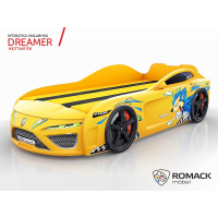 Кровать-машина Romack Dreamer Ёжик жёлтая