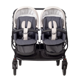 Коляска для двойни Indigo Charlotte Sity Duo 2 в 1, Cs 01 (Темно-серый + Светло-бежевый)