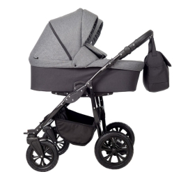 Коляска для двойни Indigo Charlotte Sity Duo 2 в 1, Cs 04 (Черный + Темно-серый)