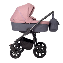 Коляска для двойни Indigo Charlotte Sity Duo 2 в 1, Cs 07 (Темно-серый + Темно-розовый)