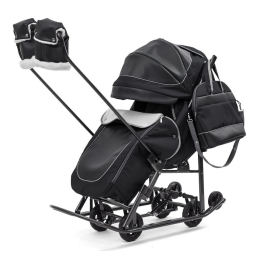 Санки-коляски Pikate Deluxe, Black (Черный)