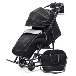 Санки-коляски Pikate Deluxe, Black (Черный)