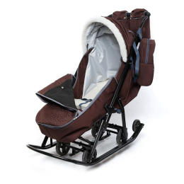 Санки-коляски Pikate Снеговик, Шоколад
