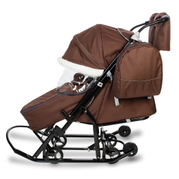 Санки-коляски Pikate Снеговик, Шоколад