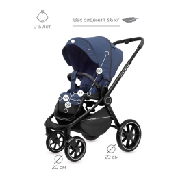 Коляска 2 в 1 Rant Flex Grand, Jeans Blue (Синий)