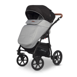 Коляска 2 в 1 Riko Basic Bella Lux, 02 серый