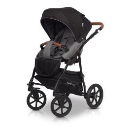 Коляска 2 в 1 Riko Basic Bella Lux, 01 темно-серый