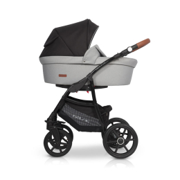 Коляска 2 в 1 Riko Basic Bella Lux, 02 серый