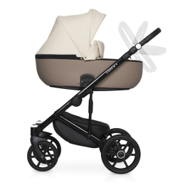 Коляска 2 в 1 Riko Basic Ozon Ecco, 25 слоновая кость-бежевый