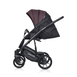 Коляска 3 в 1 Riko Basic Pacco, 01 Plum (сливовый-черный)
