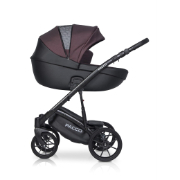 Коляска 3 в 1 Riko Basic Pacco, 01 Plum (сливовый-черный)