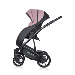 Коляска 3 в 1 Riko Basic Pacco, 02 Pink (розовый-черный)