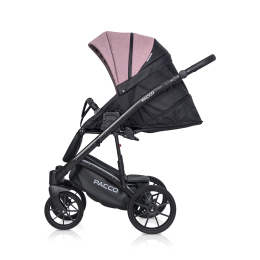 Коляска 3 в 1 Riko Basic Pacco, 02 Pink (розовый-черный)