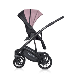 Коляска 3 в 1 Riko Basic Pacco, 02 Pink (розовый-черный)