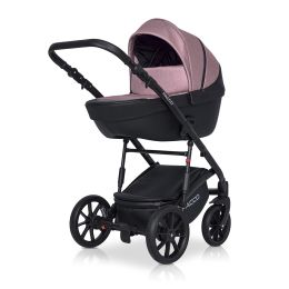 Коляска 3 в 1 Riko Basic Pacco, 02 Pink (розовый-черный)