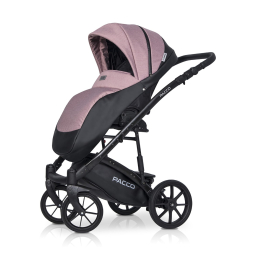 Коляска 3 в 1 Riko Basic Pacco, 02 Pink (розовый-черный)