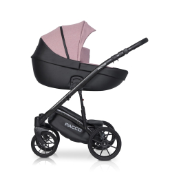 Коляска 3 в 1 Riko Basic Pacco, 02 Pink (розовый-черный)