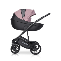 Коляска 3 в 1 Riko Basic Pacco, 02 Pink (розовый-черный)