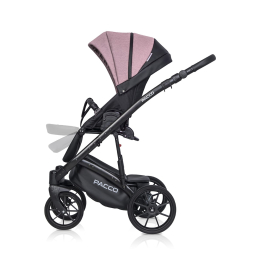 Коляска 3 в 1 Riko Basic Pacco, 02 Pink (розовый-черный)