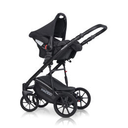 Коляска 3 в 1 Riko Basic Pacco, 01 Plum (сливовый-черный)