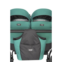Коляска для двойни Riko Basic Saxo 2 в 1, 01 бирюзовый-чёрный