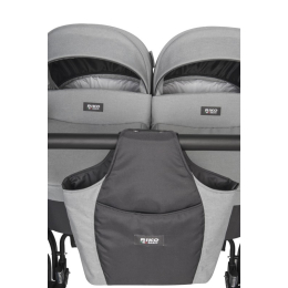Коляска для двойни Riko Basic Saxo 2 в 1, 02 серый-чёрный