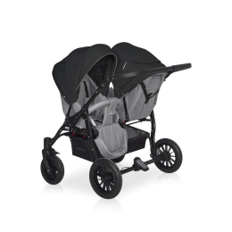 Коляска для двойни Riko Basic Saxo 2 в 1, 05 светло-серый