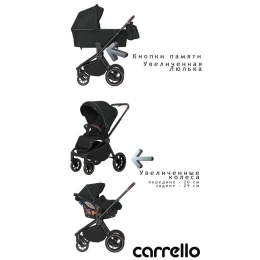 Коляска 3 в 1 Carrello Epica 2023, CRL-8511/1, Almond Beige (Бежевый)