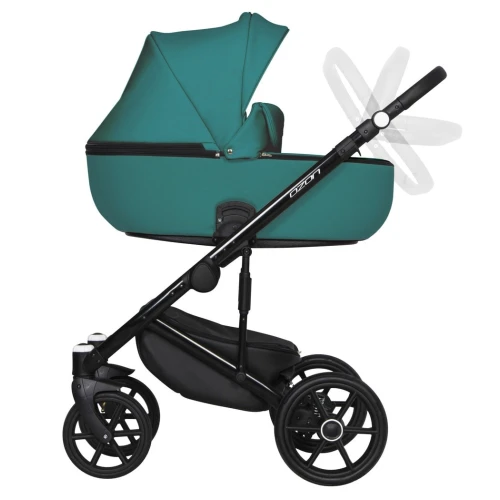 Коляска 3 в 1 Riko Basic Ozon Ecco, 22 изумрудный