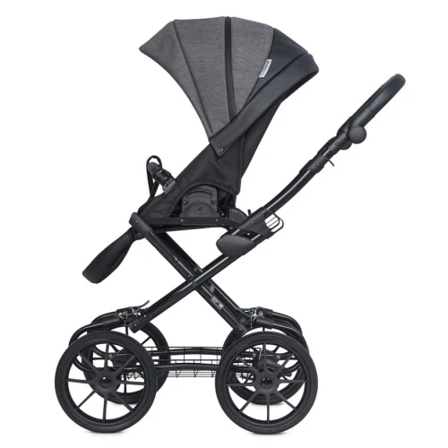 Коляска 2 в 1 Riko Basic Pacco Classic, 04 Carbon (темно-серый-черный)