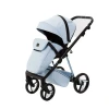 Коляска 2 в 1 Adamex Quantum SuperStar Q-STAR135 (Голубая экокожа, голубое шасси)