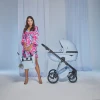 Коляска 2 в 1 Adamex Quantum SuperStar Q-STAR135 (Голубая экокожа, голубое шасси)