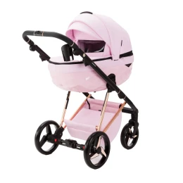 Коляска 2 в 1 Adamex Quantum SuperStar Q-STAR136 (Розовый зефир экокожа, роз. золото)