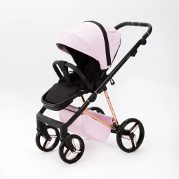 Коляска 2 в 1 Adamex Quantum SuperStar Q-STAR136 (Розовый зефир экокожа, роз. золото)