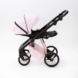 Коляска 2 в 1 Adamex Quantum SuperStar Q-STAR136 (Розовый зефир экокожа, роз. золото)