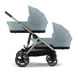 Коляска для двойни 2 в 1 Cybex Gazelle S цвет Sky Blue рама Taupe Frame