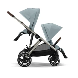 Коляска для двойни 2 в 1 Cybex Gazelle S цвет Sky Blue рама Taupe Frame
