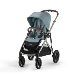 Коляска для двойни 2 в 1 Cybex Gazelle S цвет Sky Blue рама Taupe Frame