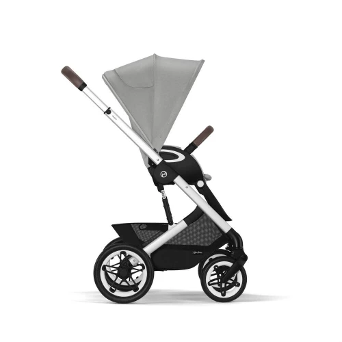 Коляска 3 в 1 Cybex Talos S Lux 2025 цвет Stone Grey шасси Silver + Автокресло Aton