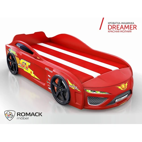 Кровать-машина Romack Dreamer Молния красная